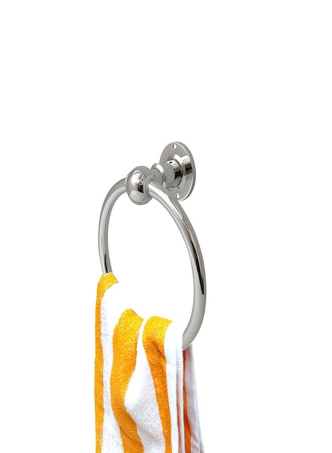 Anatomix Tarzen Round Hand Towel Ring/Holder for Bathroom/Towel Hanger for Washbasin | Napkin Holder Stand for Kitchen - (Pack of 1) Brass - Image 1